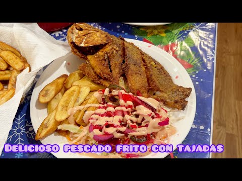 COMO HACER PESCADO FRITO CON TAJADAS #pescadofrito