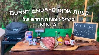 איך להכין קצוות שרופים בNinja woodfire| קילו וחצי קוביות אונטריב בקר מעושנות בברביקיו