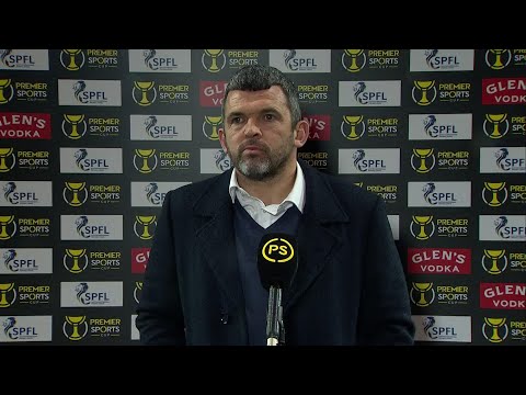 Callum Davidson reacts to Premier Sports Cup semi final exit against Celtic