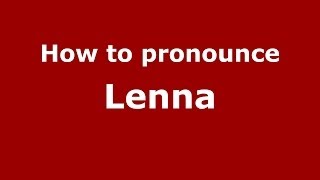 How to pronounce Lenna