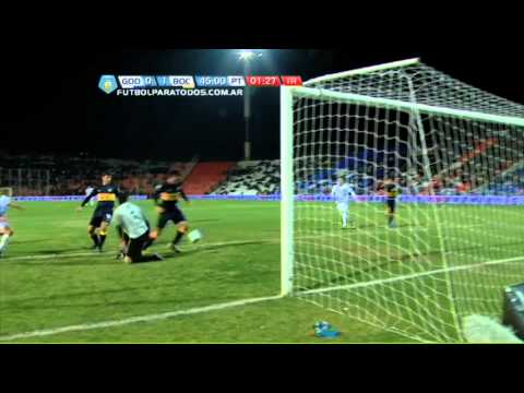 Gol Castellani. Godoy Cruz 1 Boca 1. Fecha 19. Torneo Final 2013. Fútbol Para Todos.