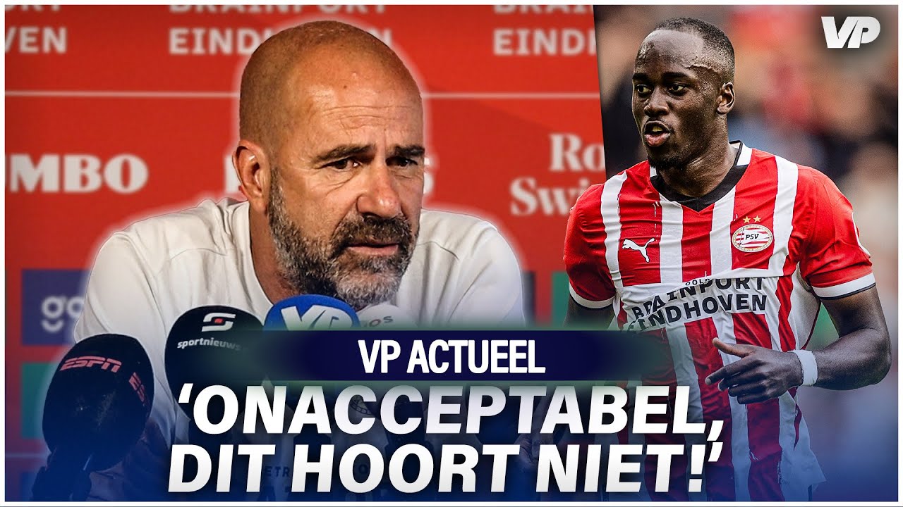 Thumbnail for article: Teze onderwerp nummer één op persconferentie PSV: 'Onacceptabel, dit hoort niet!"