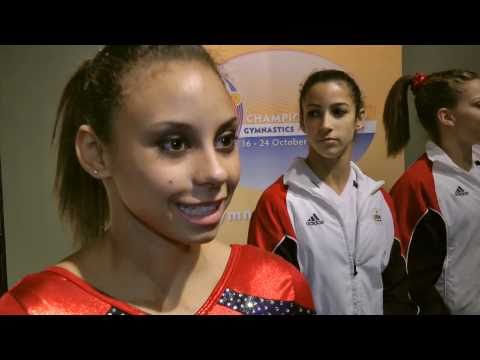 Mattie Larson Interview - After Team Qualifications - 2010 World Artistic Gymnastics Championships