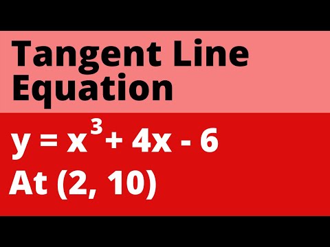 HOW TO Find the EQUATION OF A TANGENT LINE at a given point | Jake's Math Lessons