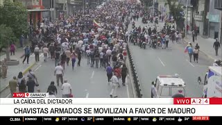 🚨 VENEZUELA: CHAVISTAS ARMADOR SE MOVILIZAN A FAVOR DE MADURO