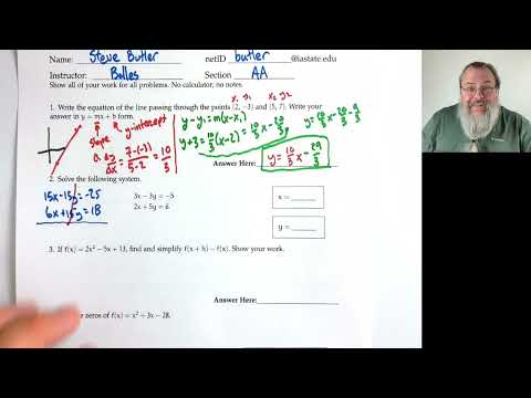 Calc 1 -- Practice Preparation Quiz (Fall 2026)