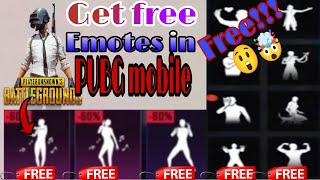How to get free emotes in PUBG mobile [PUBG Mobile main free emotes kaise lein]🔥Freedance emote pbgm