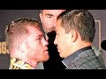 HEATED CANELO ALVAREZ GETS IN GENNADY GOLOVKIN'S FACE DURING NEW YORK FACE OFF | CANELO GGG 3