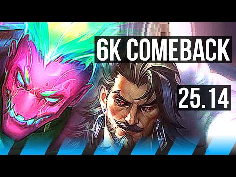 BRAND vs SWAIN (MID) | Comeback, 800+ games | KR Master | 25.14