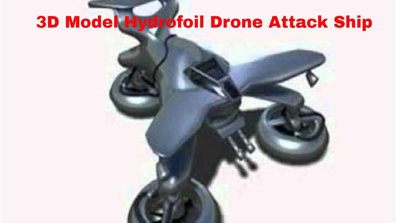 3D Model Hydrofoil Drone Attack Ship Review