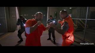 The Fate Of The Furious - Hobbs $ Deckers Shaw jail break scene HD in HINDI