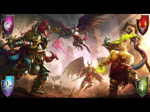 THE GREAT GAME - Chaos God FREE FOR ALL at Zanbaijin the Fallen City - Total War Warhammer 3