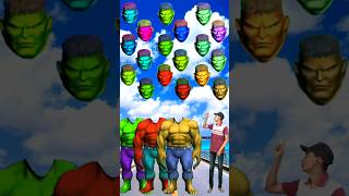 Defferent Domi to cosita green + red & yellow hulk - correct head matching gameMagic video #viral
