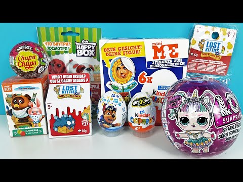 СЮРПРИЗ MIX! ВИННИ ПУХ, Куклы LOL SPARKLE, Щенячий патруль, LOST KITTIES Unboxing Kinder Surprise