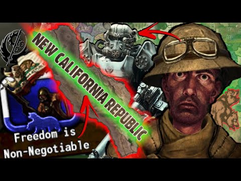 FALLOUT in Hearts of Iron | hopemaxxing as NCR/New California Republic REBORN! Hoi4 Old World Blues