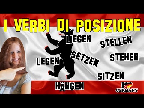 Lezione Tedesco 47 | Verbi di posizione: legen, liegen, stellen, stehen, setzen, sitzen, hängen