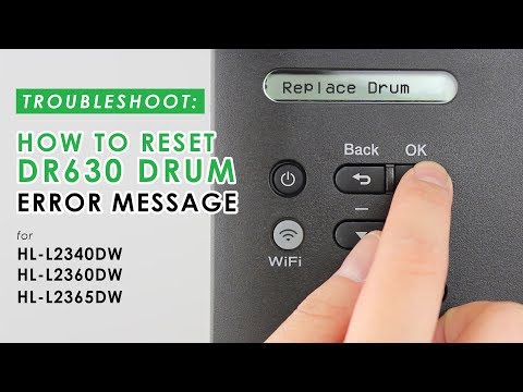 Part of a video titled How to Manual Reset DR630 Drum Error on Brother HL ... - YouTube