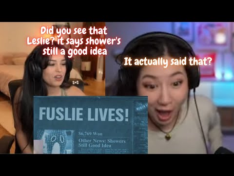 Valkyrae can't believe even the game DEVs knows Fuslie's shower meme.