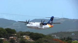 preview picture of video 'Liat ATR 42-600 V2-LIK Delivery Flight Doing it's Fly-By at TAPA'