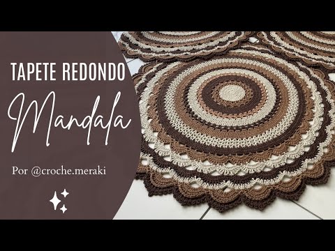 Tapete Redondo Mandala de crochê 