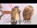 Medium Layers Haircut Tutorial Potong Rambut Layers
