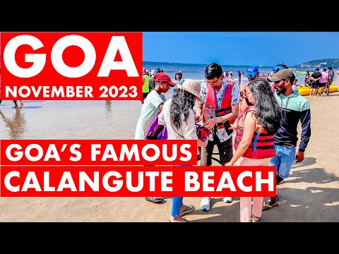 Goa | Calangute Beach - November 2023 | Shacks, Watersports, Shopping | Goa Vlog | Calangute Market