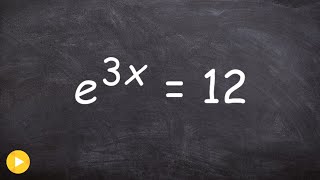 How do you solve an exponential equation with e as the base