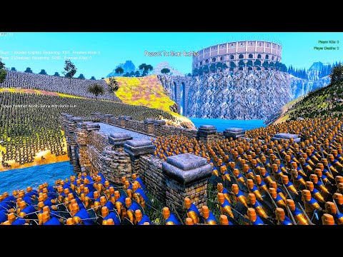 1200 Golden Knights Siege Evil Soul Tyrants Castle - Ultimate Epic Battle Simulator UEBS