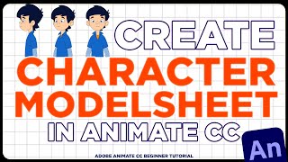 Learn how to create character model sheet in Animate CC | Step‑by‑Step Beginner Tutorial