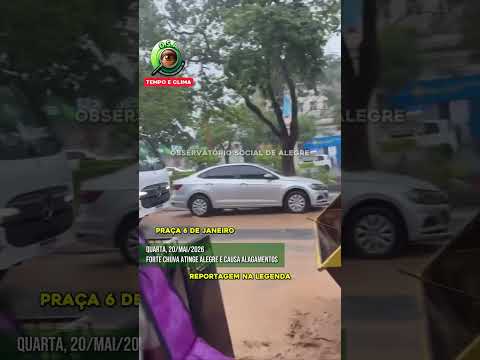 Forte chuva atinge Alegre e causa alagamentos