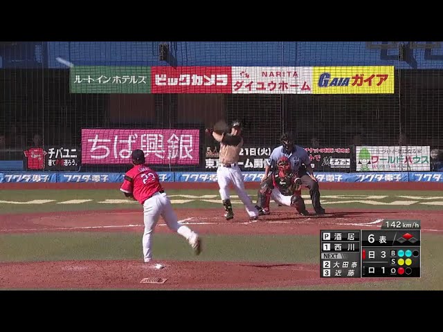 【6回表】ファイターズ・西川のタイムリー3ベースで追加点!! 2018/7/8 M-F
