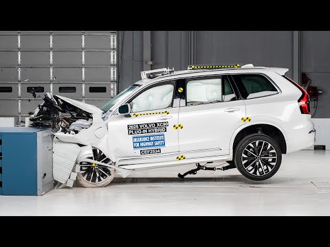 2025 Volvo XC90 Plug-in Hybrid updated moderate overlap IIHS crash test