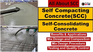 Self compacting concrete(SCC)|Self consolidating concrete?|Mix design of Self compacting concrete