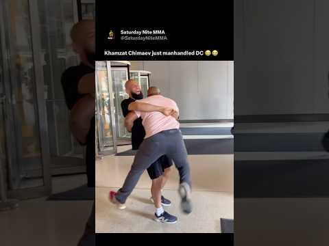 Khamzat just MANHANDLED DC 😭😭. #ufc #mma #khamzatchimaev #ufc319