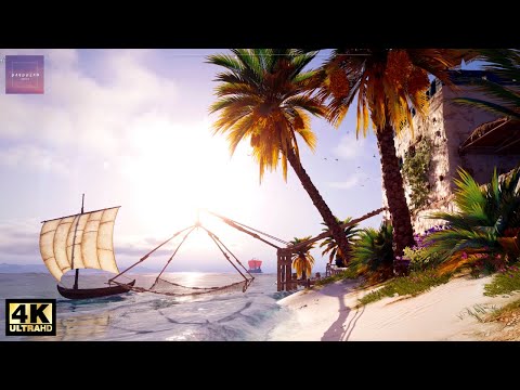 Walking in Ancient Greece - Naxos Island [ Assassin's Creed: Odyssey - Relaxing Ambience ]