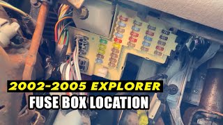 2002–2005 Ford Explorer Fuse Box Location