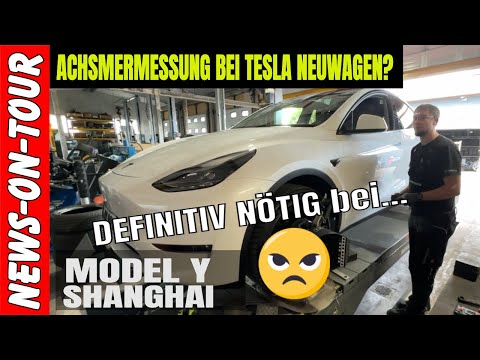 Shanghai Tesla Model Y Wheel Alignment - DEFINITELY NECESSARY! (JP Tires) Correctly adjust the al...