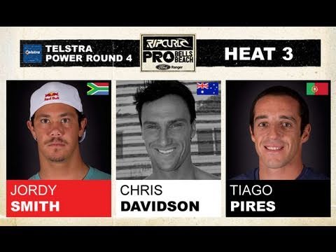 Round 4, Heat 3 - Jordy Smith vs Chris Davidson vs Tiago Pires