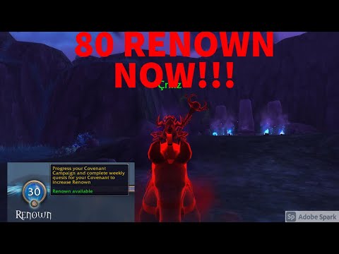 How TO GET 80 Renown 9.1.5 WoW Shadowlands