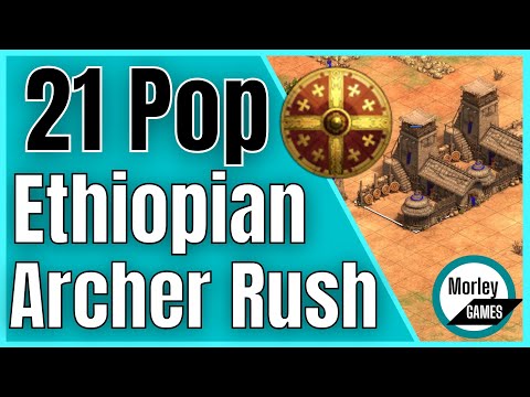 AOE2 Archer Rush Build Order Tutorial - 21 Pop Ethiopian Archer Rush