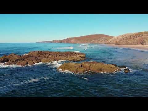 Vistas aéreas panorâmicas de Sandwood Bay