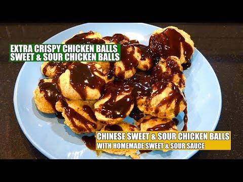 Sweet n Sour Chicken Balls - Extra Crispy Chicken - Chinese Restaurant Style Chicken Video
