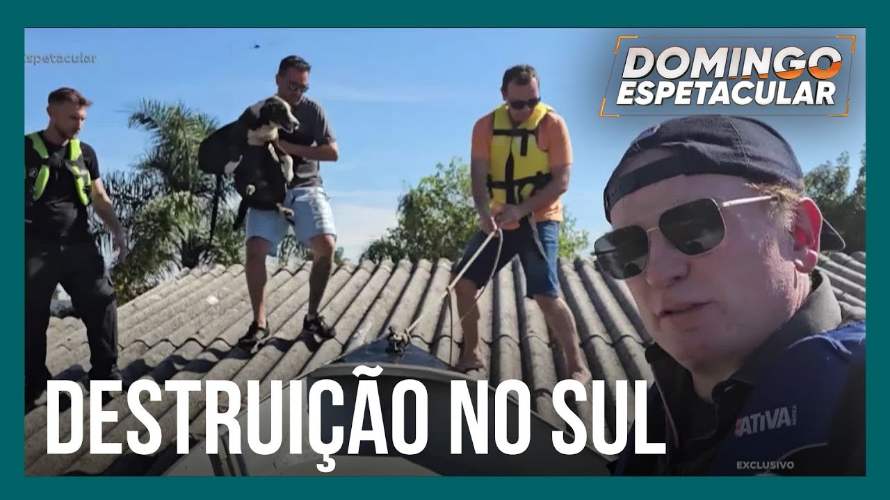 Roberto Cabrini percorre cidades isoladas e registra a destruição no Rio Grande do Sul