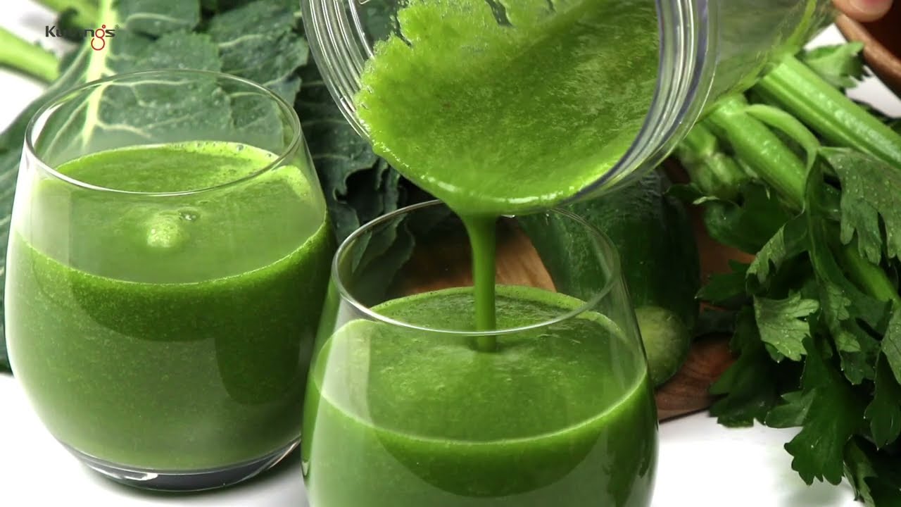 RECIPE "Nước ép xanh thải độc hỗn hợp" cùng máy xay sinh tố cá nhân chuyên nghiệp Kuvings KNB-250B
