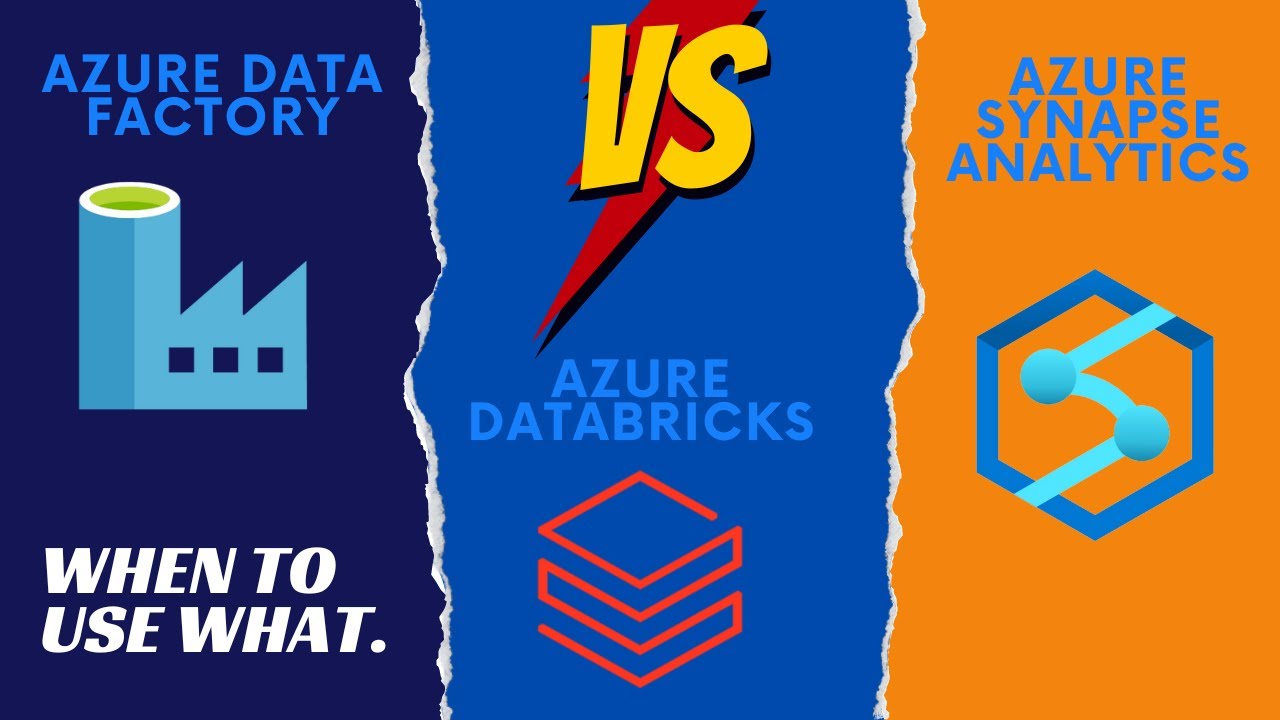 Azure Data Factory, Azure Databricks, or Azure Synapse Analytics? When to use what.
