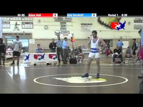 2012 Univ. WTT: 66 KG - Adam Hall (NYAC) vs. Kyle Borshoff (DCAC)