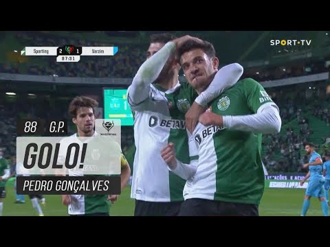 Goal | Golo Pedro Gonçalves: Sporting (2)-1 Varzim SC (Taça da Portugal 21/22)