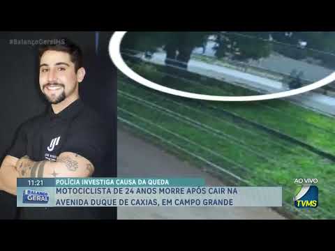 Motociclista de 24 anos morre após cair na avenida Duque de Caxias, em Campo Grande