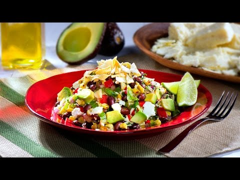 Ensalada de Frijoles Negros y Elote Asado