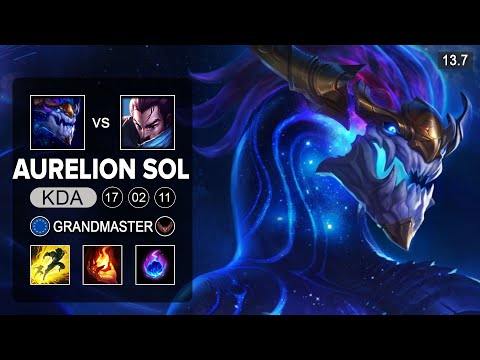 Aurelion Sol vs Yasuo Mid - EUW Grandmaster - Patch 13.7 Season 13